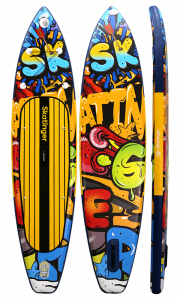 Skatinger Graffiti Yellow Touring Paddle SUP Board