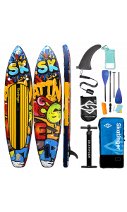 Skatinger Graffiti Yellow Touring Paddle SUP Board