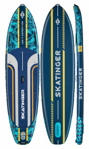 Skatinger Leafy Expedition Blue Allround Paddle SUP Board