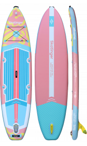 Skatinger White Night Glow Paddle SUP Board