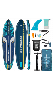 Skatinger Leafy Expedition Blue Allround Paddle SUP Board – Speed, Stability & Control