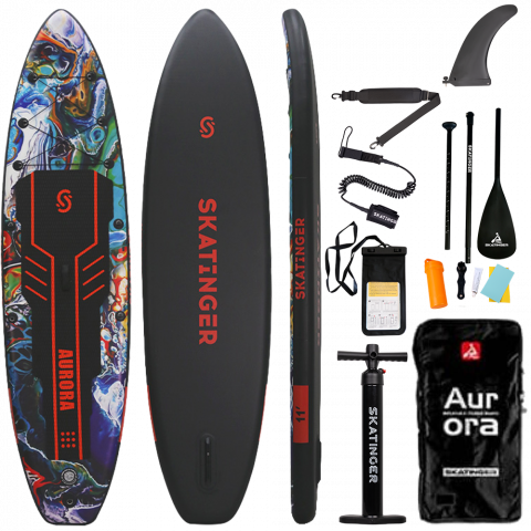 Skatinger Aurora Black Allround Paddle SUP Board