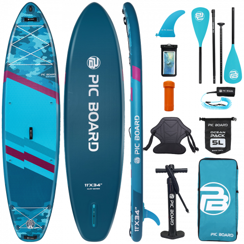 Skatinger Camouflage Blue Allround Paddle SUP Board