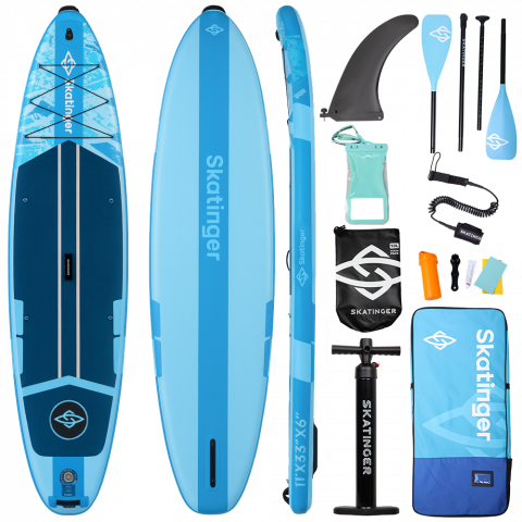 Skatinger Ice Age Blue Touring Paddle SUP Board – Calm, Clarity & Control