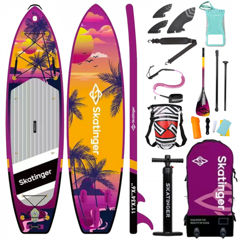 Skatinger Upgraded Sunrise Allround Paddle SUP Board