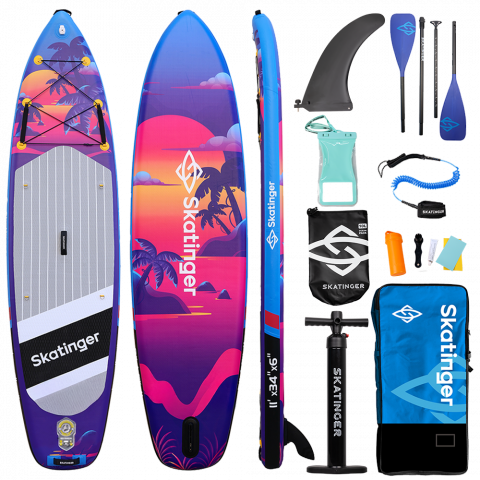 Skatinger Sunset Allround Paddle SUP Board – Balance, Speed & Freedom