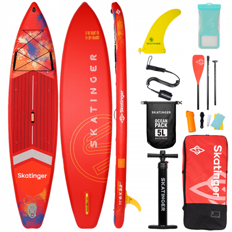 Skatinger Magma Red Allround Paddle SUP Board – Flow, Performance & Energy