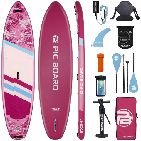 Skatinger Camouflage Pink Allround Paddle SUP Board
