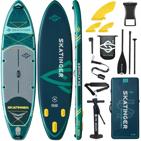 Skatinger Fishing Green Touring Paddle SUP Board