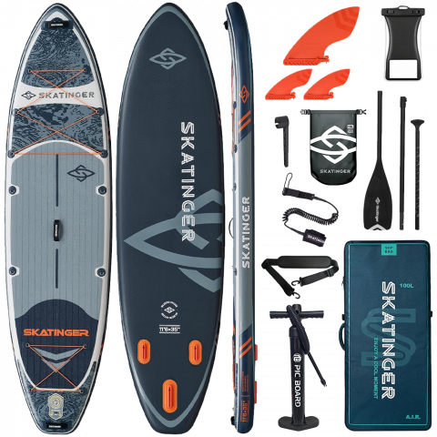 Skatinger Fishing Grey Touring Paddle SUP Board