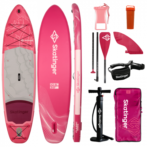 Skatinger Seahorse Pink Touring Paddle SUP Board