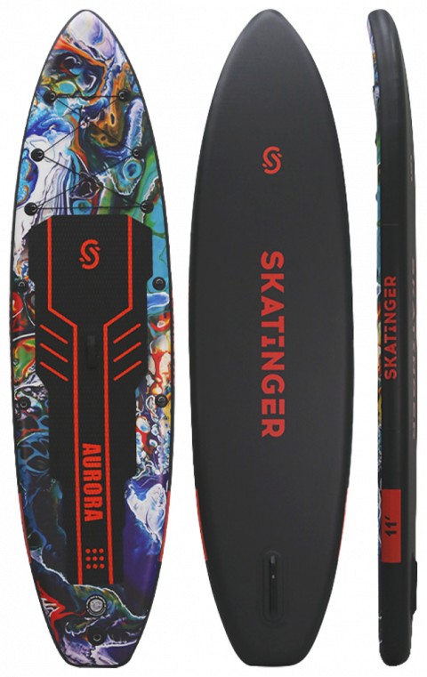 Skatinger Aurora Black Allround Paddle SUP Board