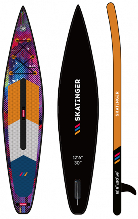 Skatinger CMYK Orange Racing SUP Board