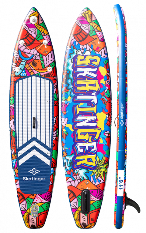 Skatinger Graffiti Red Touring Paddle SUP Board