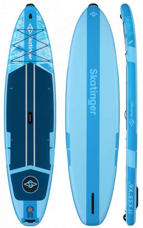 Skatinger Ice Age Blue Touring Paddle SUP Board – Calm, Clarity & Control