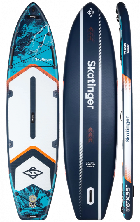 Skatinger Thor Blue Allround Paddle SUP Board – Leicht, Sanft, Kontrolliert