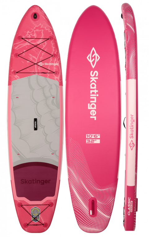 Skatinger Seahorse Pink Touring Paddle SUP Board