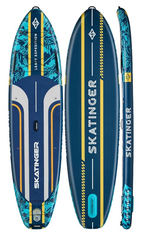 Skatinger Leafy Expedition Blue Allround Paddle SUP Board